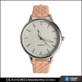 Montre bracelet en cuir pour dames en diamant, alliage en acier inoxydable